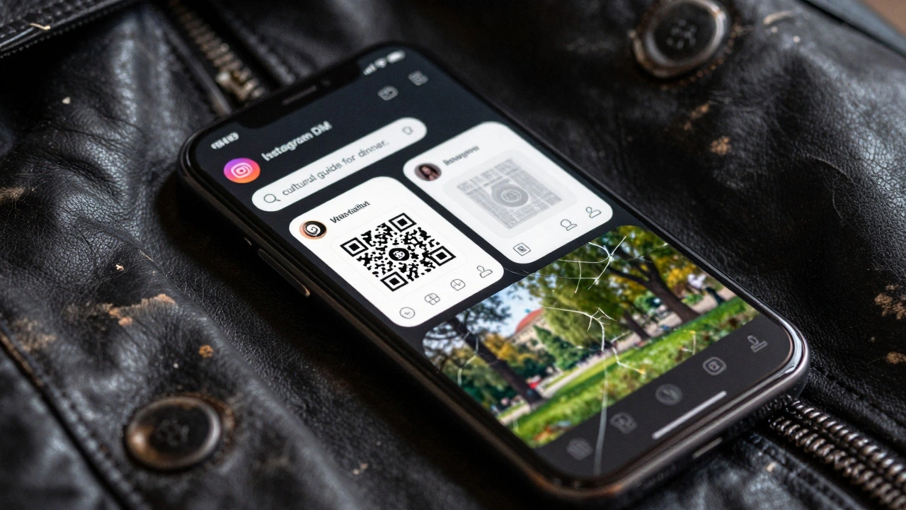A smartphone screen showing encrypted messages and a crypto payment request for escort services.
